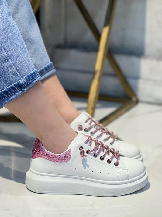 SNEAKERS GLITTER PINK